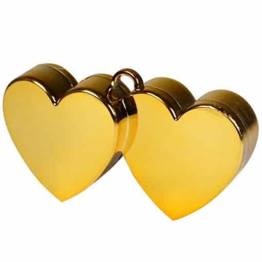 Gold Double Heart Balloon Weight