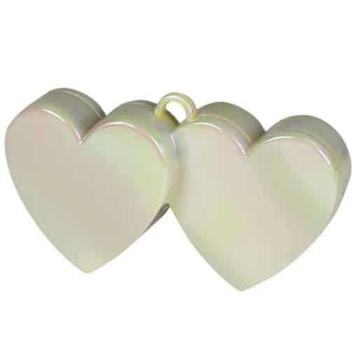 Iridescent Double Heart Balloon Weight