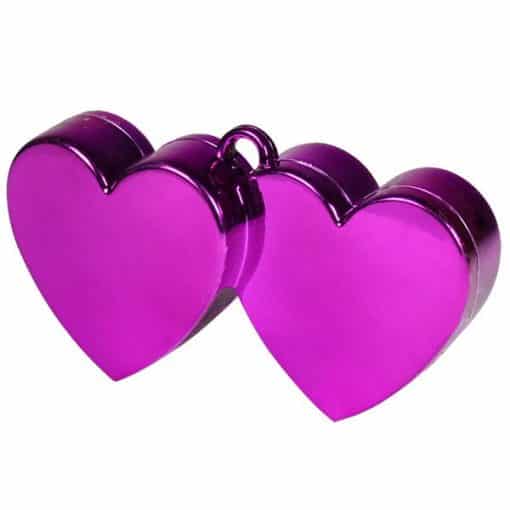 Magenta Double Heart Balloon Weight