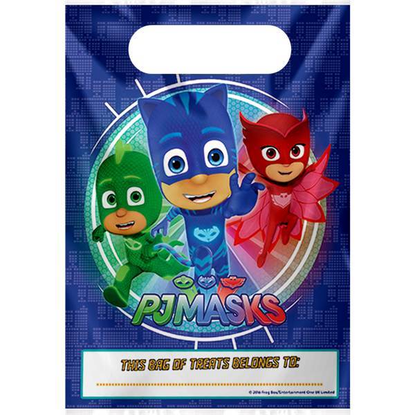 Buy PJ Masks Party Plastic Loot Bags - Fun Party Supplies