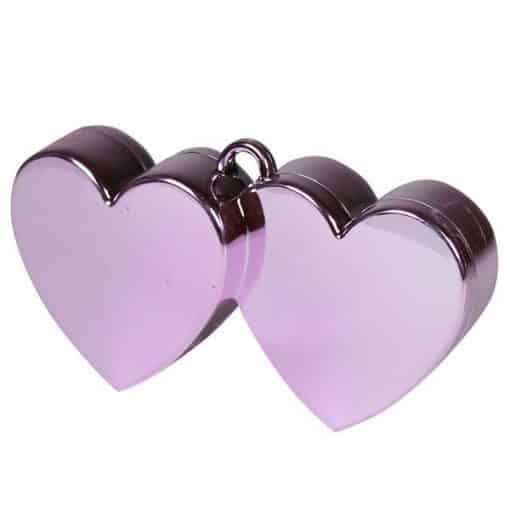 Pink Double Heart Balloon Weight