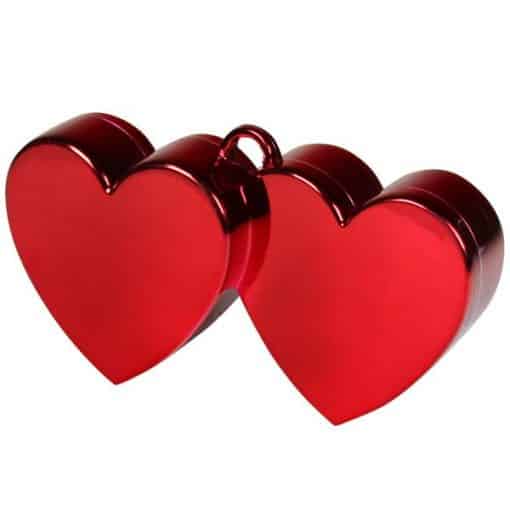 Red Double Heart Balloon Weight