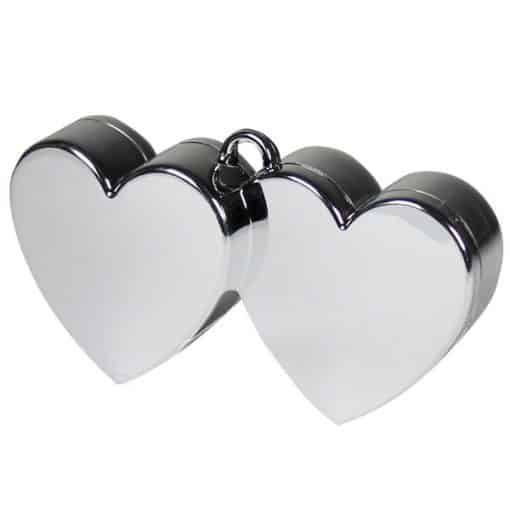 Silver Double Heart Balloon Weight