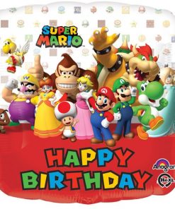 Super Mario Happy Birthday Square Balloon