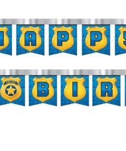 Police Party Birthday Banner