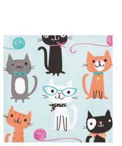 Purrfect Kitten Party Paper Beverage Napkins