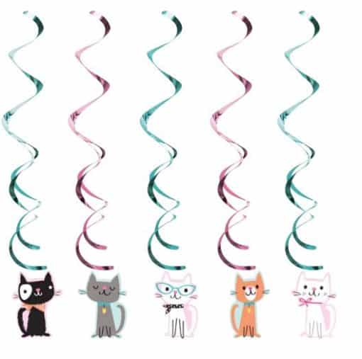 Purrfect Kitten Party Dizzy Dangler Decorations