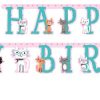 Purrfect Kitten Party Happy Birthday Banner