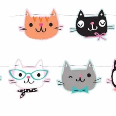 Purrfect Kitten Party Shaped Banner - Decorations