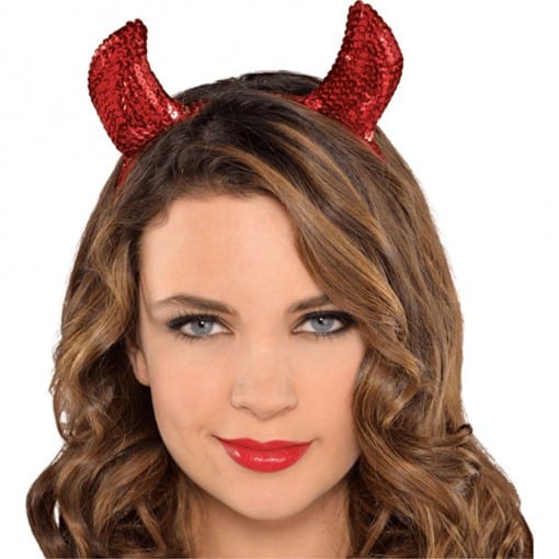 Halloween Sequinned Devil Horns Headband