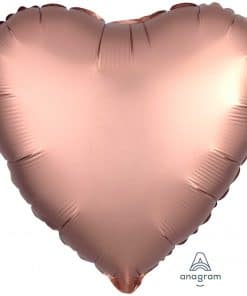 Rose Copper Heart Satin Luxe Foil Balloon