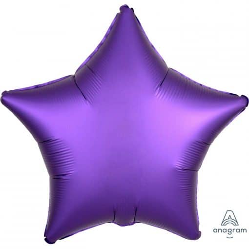 Purple Royale Star Satin Luxe Foil Balloon