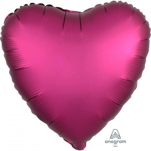 Pomegranate Heart Satin Luxe Foil Balloon