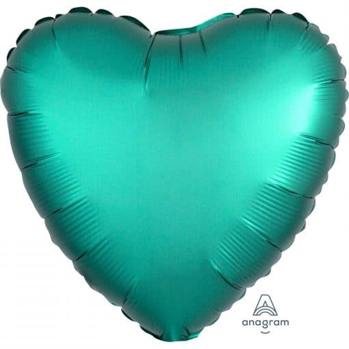 Jade Heart Satin Luxe Foil Balloon