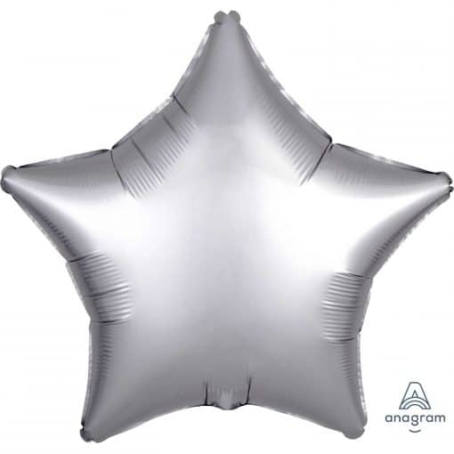 Platinum Star Satin Luxe Foil Balloon