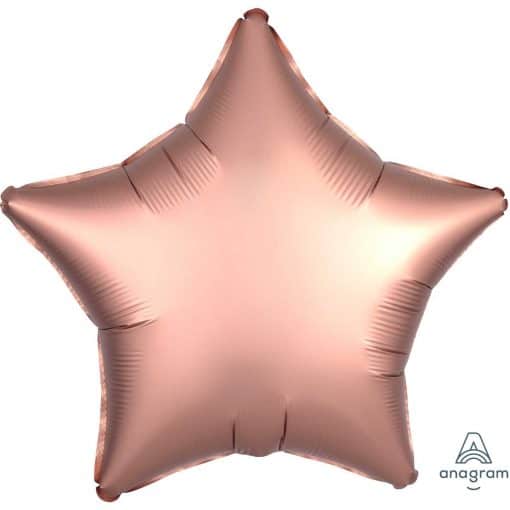 Rose Copper Star Satin Luxe Foil Balloon