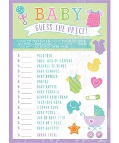 Baby Shower 'Guess the Price' Game