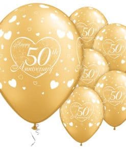 Little Hearts 50th Anniversary Balloons