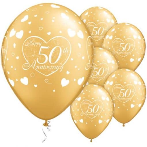 Little Hearts 50th Anniversary Balloons