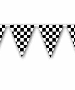 Black & White Bunting - Grand Prix or Formual 1 Party Decorations