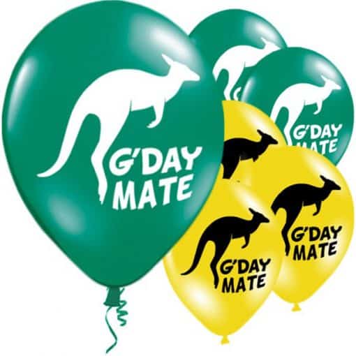 Australian G'Day Mate Printed Latex Balloon