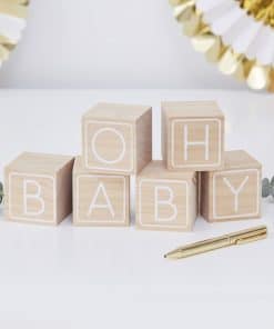 Oh Baby Wooden Building Blocks Guest Book