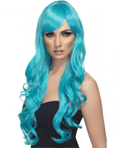 Desire Long Curly Turquoise Wig