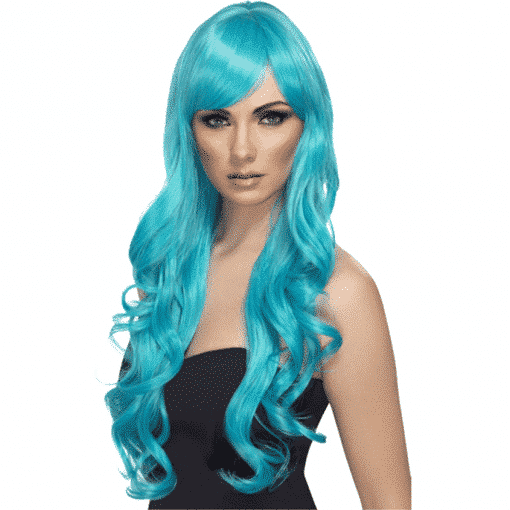 Desire Long Curly Turquoise Wig