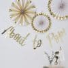 Oh Baby Gold Foiled 'About To Pop' Letter Banner