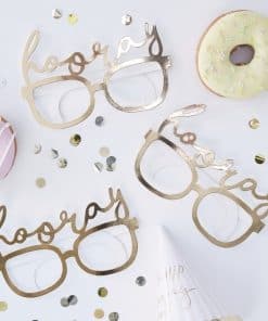 Pick & Mix Pastel Gold Hooray Party Glasses