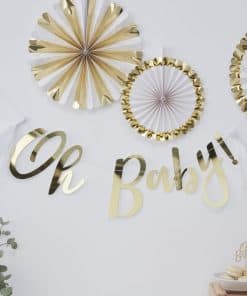 Oh Baby Gold Foiled 'Oh Baby!' Letter Banner