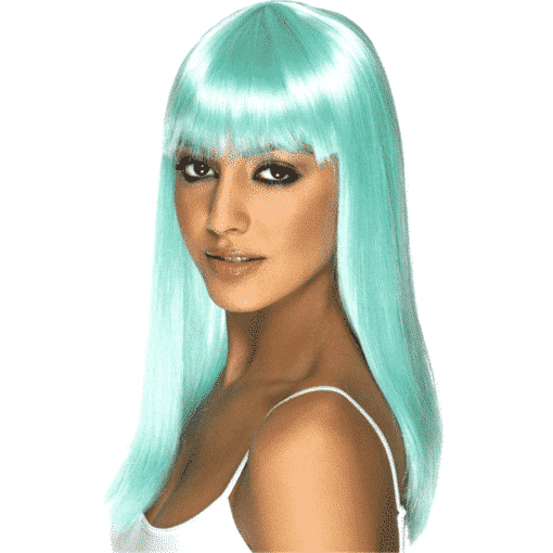 Glamourama Adult Neon Aqua Wig