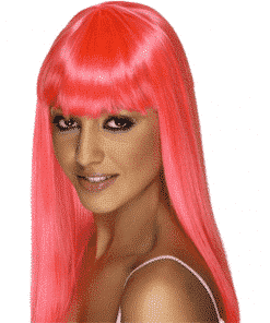 Glamourama Adult Neon Pink Wig