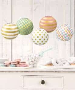 Pastel & Metallic Mini Paper Lanterns