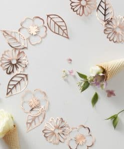 Ditsy Floral Rose Gold Foiled Flower Garland