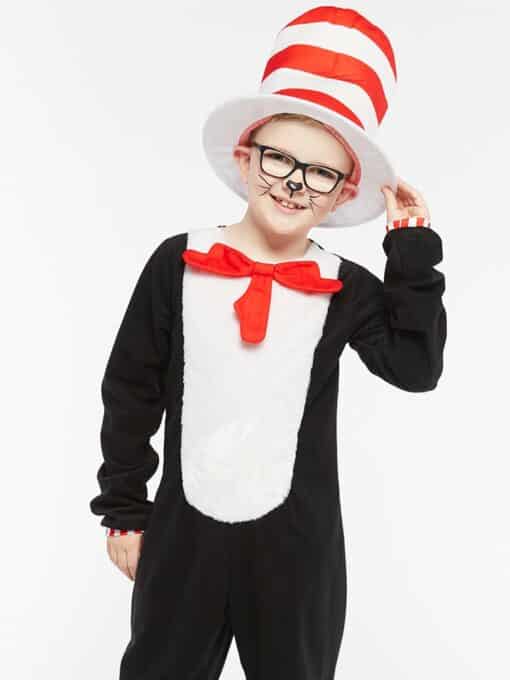 Dr. Seuss Cat in the Hat Jumpsuit Child Fancy Dress Costume