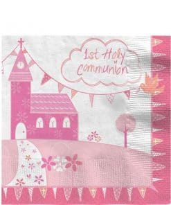 First Holy Communion Pink Party Napkins