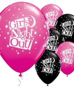 'Girls Night Out!' Stars Printed Latex Balloons