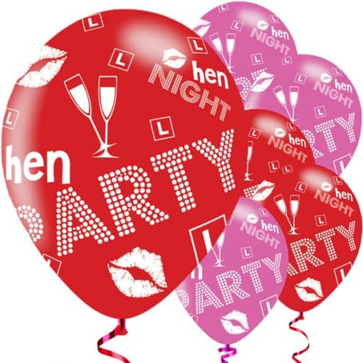 Hen Party Printed Latex Balloons