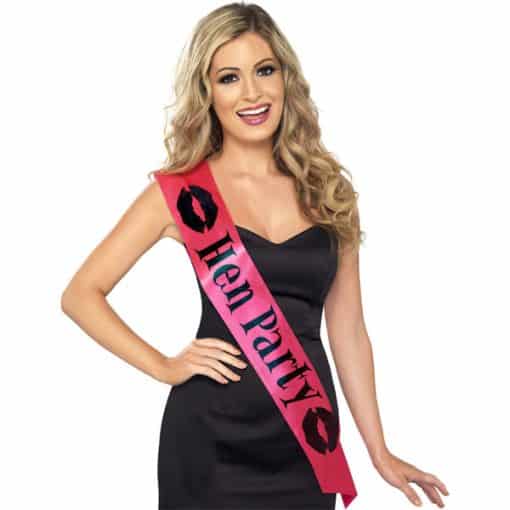 'Hen Party' Hot Pink Sash