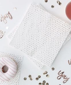 Pick & Mix Rose Gold Spotty Foiled Paper Napkins