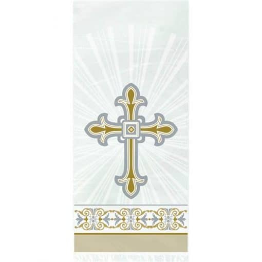 Silver & Gold Radiant Cross Party Cello Party Bags