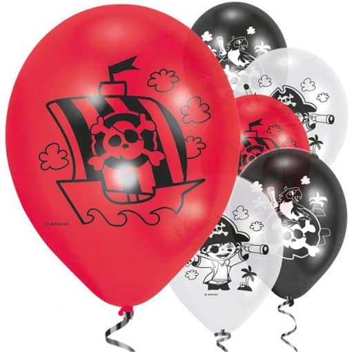 Captain Pirate Party Printed Latex Balloons