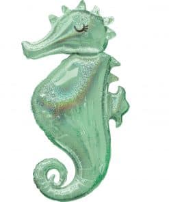 Mermaid Wishes Seahorse SuperShape Foil Balloon