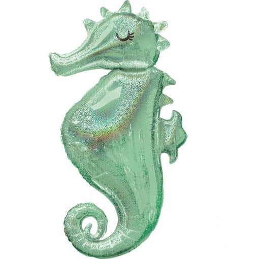 Mermaid Wishes Seahorse SuperShape Foil Balloon