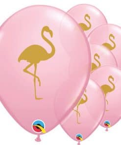 Pink Flamingo Printed Latex Balloons