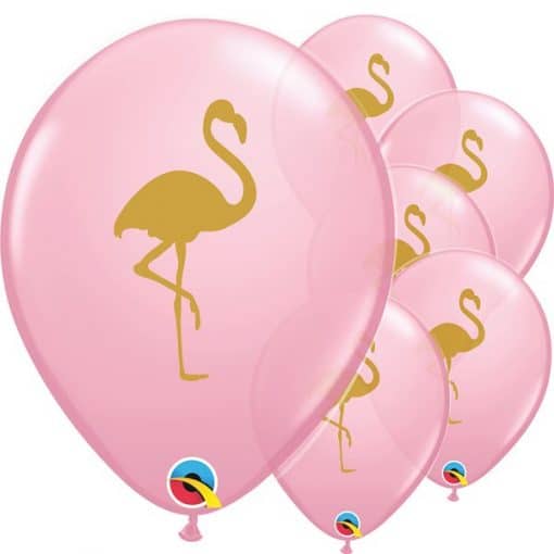 Pink Flamingo Printed Latex Balloons