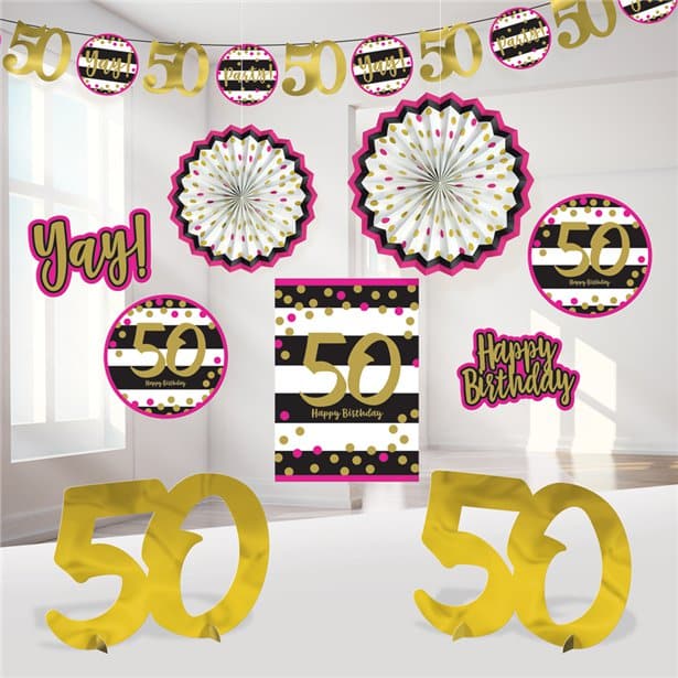 50th Birthday Decorations & Banners - Next Day Delivery