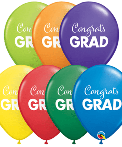 Brightly Coloured Graduation Balloons