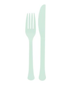 Duck Egg Reusable Plastic Cutlery Set